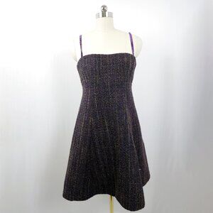 BEAUTIFUL Nanette Lepore "Timpani" Tweed Dress NWT Sz 10 Plum